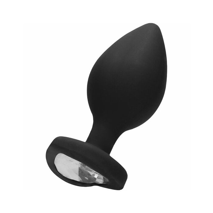 Diamond Heart Butt Plug - extra groß - schwarz