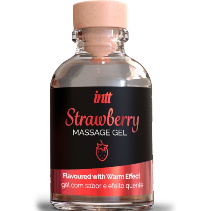 Intt Massage & Oral Sex - Erdbeer-Geschmacks-Massagegel mit Wärmeeffekt 30ml