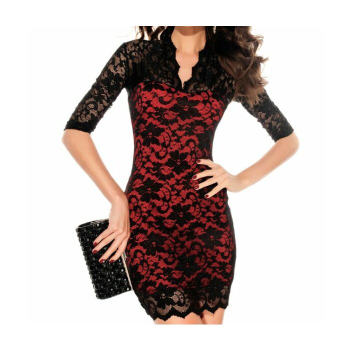 Queen-schwarz Vintage-Kleid one size