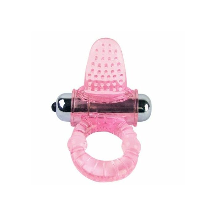 Süße 10 Schläge Silikon-Penisring Ring rosa Vibrator