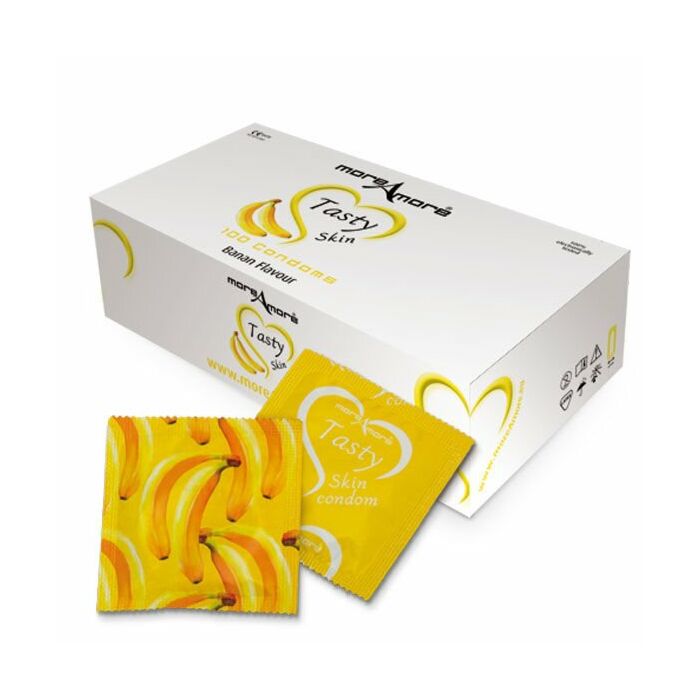Kondome Moreamore Bananengeschmack (Box 100 Stk)