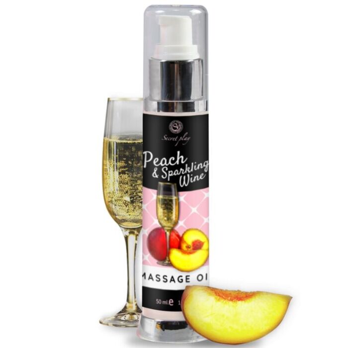 Massageöl Pfirsich & Sekt 50 ml - Secretplay
