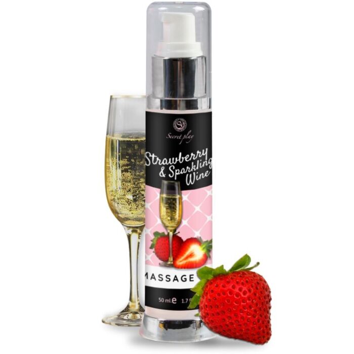 Secretplay - Massageöl Erdbeeren & Sekt 50 ml