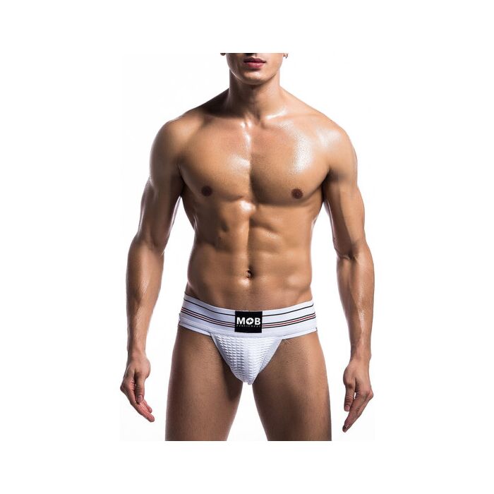 Klassisches breites Jockstrap-Fetisch - Weiß