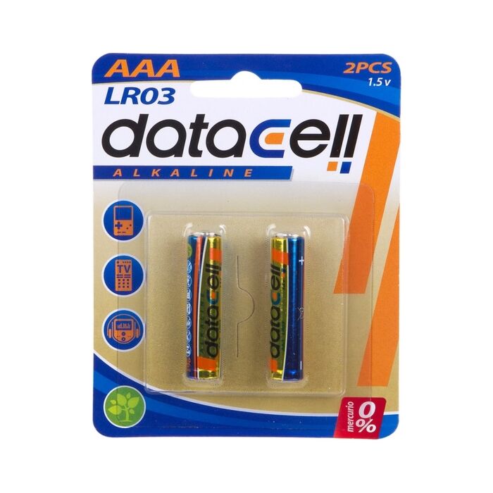 Blister 2 Alkaline Batterien LR03/AAA - Datacell - Premium Qualität