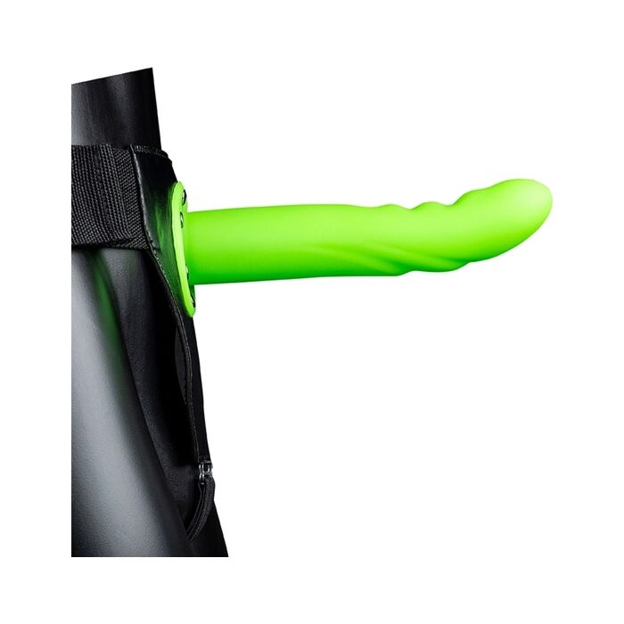 Ouch-Gebogener Texturierter Leuchtender Strap-On