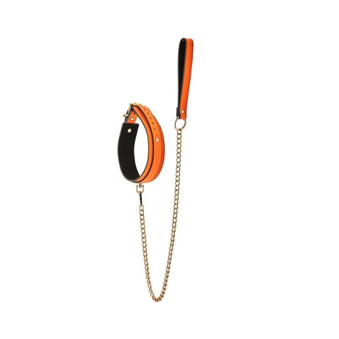 Halsband und Leine Glow Orange Dream Toys