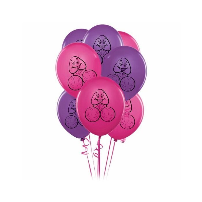 Bachelorette acht Luftballons mit Penisse