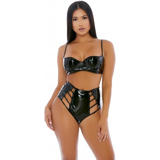 Geflochtenes Dessous-Set aus Vinyl