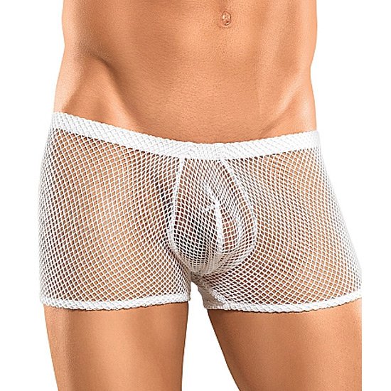 Männlich Stromnetz Boxer mit weißen Öffnungs